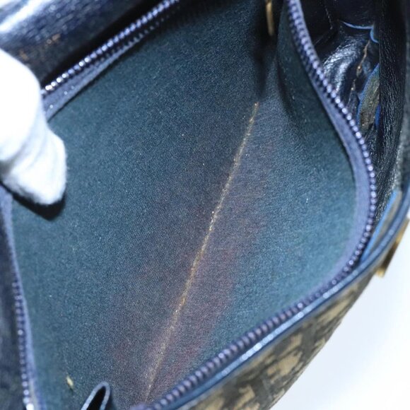 Christian Dior Trotter Canvas Shoulder Bag Navy Auth 104185 - Picture 10 of 16